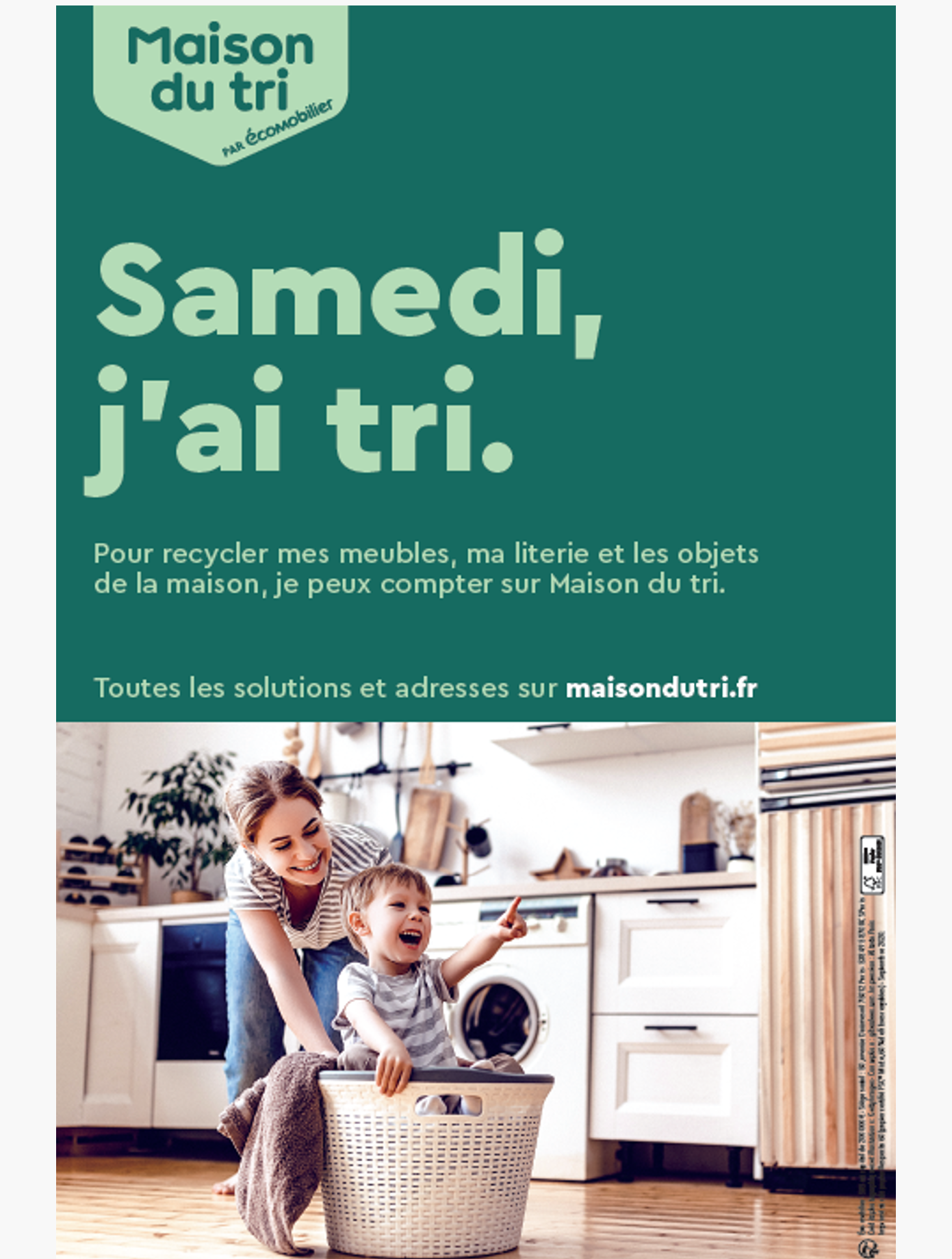 Eco-mobilier - Affiche Maison du tri dans les magasins partenaires